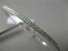 ESTATE .32CT DIAMOND 14K WHITE GOLD 3D CLASSIC PAVE TWO ROW LOVE BANGLE BRACELET