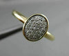ESTATE WIDE .15CT ROUND DIAMOND 14KT YELLOW GOLD 3D OVAL CLASSIC PAVE LOVE RING