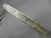 ESTATE 3.0CT PRINCESS CUT DIAMOND 14K WHITE GOLD 3D 3 ROW BANGLE BRACELET #21499