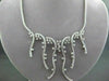 ESTATE LARGE 4.90CT DIAMOND 14KT WHITE GOLD ETERNITY WAVE NECKLACE