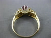 1.15CT DIAMOND & AAA RUBY 14K YELLOW GOLD 6 PRONG PYRAMID ENGAGEMENT RING #27643