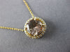 ESTATE LARGE 1.64CT DIAMOND & AAA MORGANITE 14KT YELLOW GOLD 3D CLASSIC NECKLACE