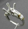 ESTATE .35CT DIAMOND 14K TWO TONE GOLD 6 PRONG SEMI MOUNT ENGAGEMENT RING #23412