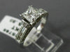 ESTATE GIA LARGE 1.71CT DIAMOND 14KT WHITE GOLD MILGRAIN ENGAGEMENT RING #25786