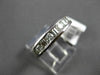 ESTATE .60CTW BAGUETTE & ROUND DIAMOND 14KT WHITE GOLD CHANNEL ANNIVERSARY RING