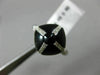 ESTATE WIDE .42CT ROUND DIAMOND & ONYX 14KT WHITE GOLD 3D SQUARE DOME SHAPE RING
