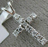 ESTATE .25CT DIAMOND 14KT WHITE GOLD 3D CLASSIC FLOATING CROSS PENDANT #25927