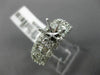 WIDE 1.04CT DIAMOND 18K WHITE GOLD ROUND & BAGUETTE 3D SEMI MOUNT ENGAGMENT RING