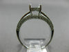 ESTATE .68CT DIAMOND 14KT WHITE GOLD 3D ROUND SEMI MOUNT ENGAGEMENT RING #2004