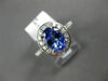 ESTATE 1.78CT DIAMOND & AAA TANZANITE 18KT WHITE GOLD OVAL HALO ENGAGEMENT RING