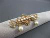 ANTIQUE 14K YELLOW GOLD & AAA SOUTH SEA PEARL VICTORIAN CROWN BROOCH / PIN 22527