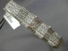 ESTATE WIDE 5.52CT DIAMOND 14KT ROSE GOLD 3D MULTI ROW PYRAMID BANGLE BRACELET