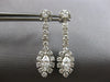 LARGE 2.04CT DIAMOND 14KT WHITE GOLD 3D ROUND & MARQUISE FLORAL EARRINGS #28135