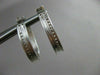 ESTATE WIDE .50CT DIAMOND HOOPS 14KT WHITE GOLD EARRINGS F/G VVS BEAUTIFUL #1439