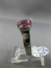 LARGE AAA GIA CERTIFIED PURPLE SAPPHIRE 18KT WHITE GOLD 3 STONE ENGAGEMENT RING