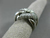 ESTATE LARGE 1.25CT ROUND DIAMOND 18KT WHITE GOLD 3D OPEN HEART PAVE LOVE RING