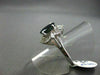ESTATE LARGE 3.20CT DIAMOND & AAA SAPPHIRE PLATINUM OVAL FILIGREE BALLERINA RING