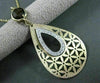 ESTATE 2.74CT DIAMOND & SMOKEY TOPAZ 14K TWO TONE GOLD FILIGREE FLOATING PENDANT