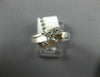 ESTATE 18K WHITE GOLD FOUR PRONG MATTE & SHINY SEMI MOUNT ENGAGEMENT RING #24594