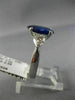 ESTATE LARGE EGL 5.03CT DIAMOND & AAA SAPPHIRE PLATINUM 3 STONE ENGAGEMENT RING