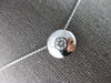 0.10CT DIAMOND 14K WHITE GOLD 3D CLASSIC SOLITAIRE ETOILE FLOATING PENDANT #27928