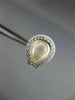 ESTATE LARGE .4CT DIAMOND & AAA SOUTH SEA PEARLS 18K WHITE GOLD HANGING EARRINGS