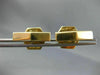 ESTATE LARGE 2.0CT DIAMOND 14K YELLOW 3D HEXAGON MENS CUFFLINKS & SHIRT STUD SET