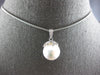 .15CT DIAMOND & AAA SOUTH SEA PEARL 14KT WHITE GOLD PALM TREE FLOATING PENDANT