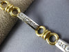ESTATE 1.26CT DIAMOND 14KT WHITE & YELLOW GOLD 3D CHANNEL TENNIS BRACELET #16619