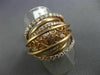 ESTATE MASSIVE 2.18CT DIAMOND 18KT ROSE GOLD MULTI ROW FILIGREE ETOILE FUN RING