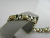 ESTATE WIDE 14K TWO TONE PRINCESS CUT DIAMOND BRACELET
