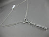 ESTATE .78CT ROUND DIAMOND 14KT WHITE GOLD MULTI STRAND LARIAT HANGING NECKLACE