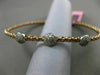 ESTATE .35CT DIAMOND 14KT WHITE & ROSE GOLD PAST PRESENT FUTURE BANGLE BRACELET