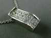 ESTATE .50CT DIAMOND 14KT WHITE GOLD 3D INVISIBLE PRINCESS WAVE PENDANT #14792