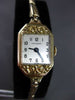 ANTIQUE 14KT GOLD FILLED OCTAGON CANTERBURY FLORAL DESIGN WATCH AMAZING! #22615