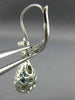 ANTIQUE 2.04CT DIAMOND & AAA SAPPHIRE 14KT WHITE GOLD 3D HANGING EARRINGS 18254