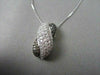 ESTATE 14KT WHITE 1.5CT X SHAPE BLACK & WHITE DIAMOND PENDANT