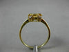 ESTATE .65CT ROUND DIAMOND & AAA OVAL CITRINE 14K YELLOW GOLD FLOWER SQUARE RING