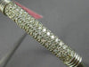 ESTATE 1.15CT DIAMOND 14KT WHITE GOLD 3D CLASSIC MULTI ROW PAVE BANGLE BRACELET