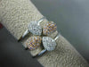 LARGE .40CT WHITE & PINK DIAMOND 18K WHITE & ROSE GOLD FLOWER MULTI ROW FUN RING