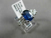 WIDE 2.38CT DIAMOND & AAA KASHMIR SAPPHIRE 14KT WHITE GOLD OVAL ENGAGEMENT RING