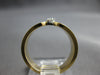 ESTATE .05CT DIAMOND 14KT 2 TONE GOLD 3D ROUND MATTE & SHINY FUN BAR RING #27965