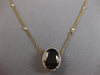 8.82CT DIAMOND & AAA SMOKY TOPAZ 14KT YELLOW GOLD 3D OVAL & ROUND LOVE NECKLACE