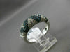 ESTATE 2.29CT WHITE & BLUE DIAMOND 14KT WHITE GOLD CRISS CROSS PAVE WEDDING RING
