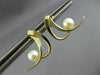 ESTATE AAA SOUTH SEA PEARL 14K YELLOW GOLD 3D DOUBLE ROW HANGING EARRINGS #26234