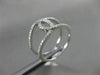 ESTATE WIDE .27CT DIAMOND 18KT WHITE GOLD 3D TWO ROW OPEN INFINITY LOVE RING