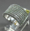 ESTATE WIDE .70CT DIAMOND 14KT WHITE GOLD 3D MULTI ROW WEDDING ANNIVERSARY RING