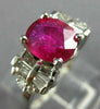 ESTATE 1.87CT DIAMOND & AAA RUBY 14KT WHITE GOLD ENGAGEMENT RING #26447