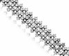 ESTATE WIDE 3.45CT DIAMOND 14KT WHITE GOLD CRISS CROSS MULTI ROW TENNIS BRACELET