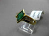 ESTATE 1.10CTW DIAMOND & AAA MARQUISE EMERALD 14KT YELLOW GOLD ENGAGEMENT RING